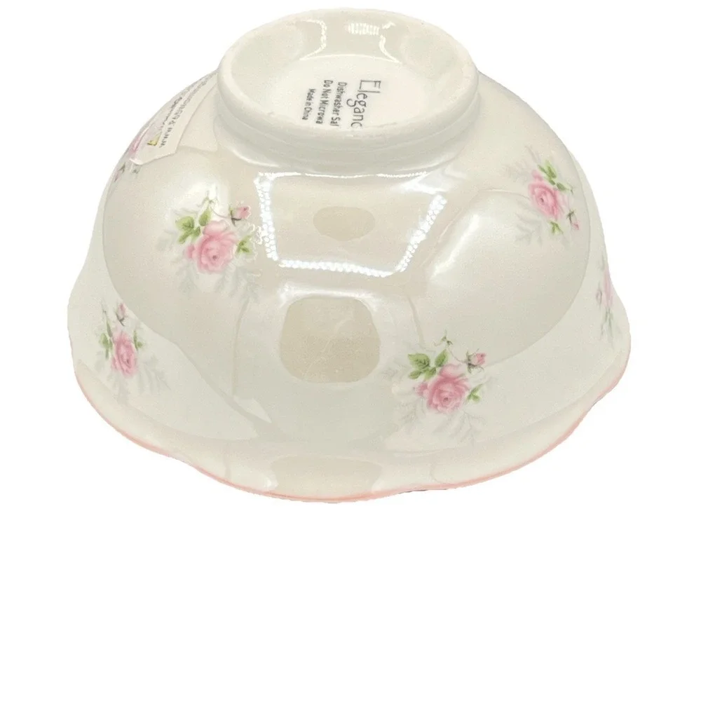 Elegance PetiteRose Pattern Luster Fine‎ Porcelain Fruit /Desert Bowl Small Size